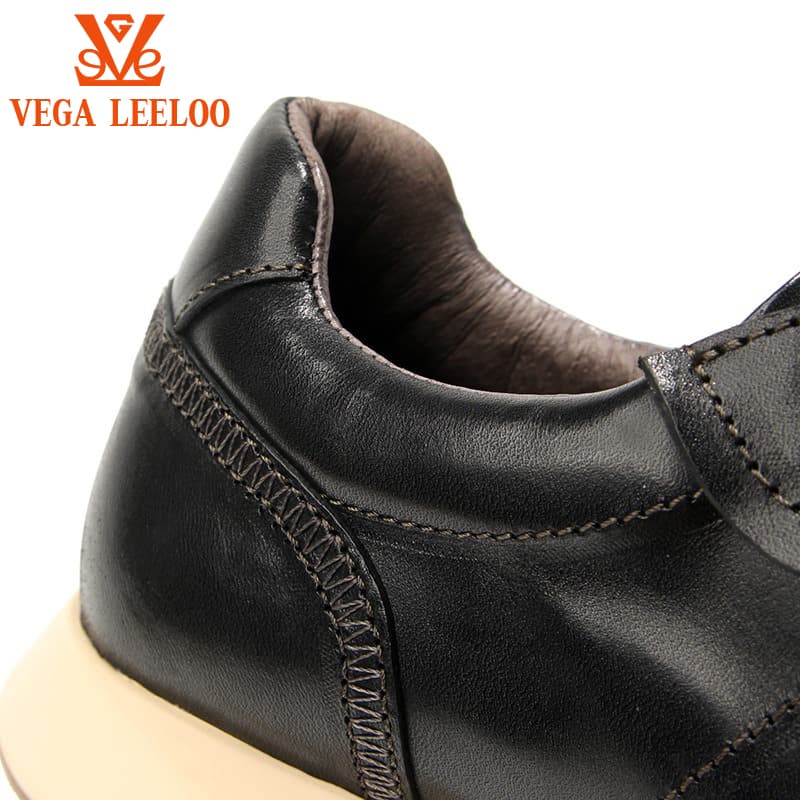 luxury Genuine Leather Handmade Men's Shoes, Casual Horsehide Men Sneakers, Daily Footware For Man, leather Sneakers thumbnail 4