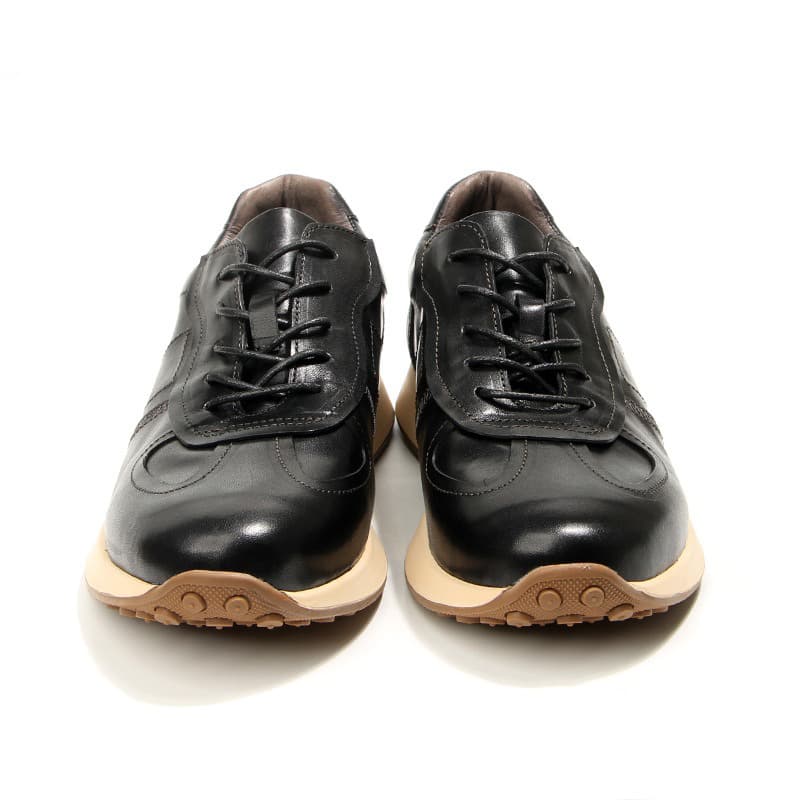 luxury Genuine Leather Handmade Men's Shoes, Casual Horsehide Men Sneakers, Daily Footware For Man, leather Sneakers thumbnail 8